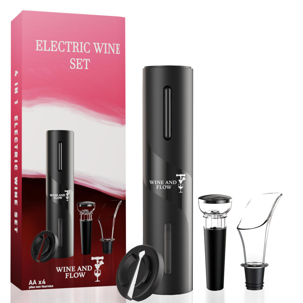 Coffret Tire-Bouchon Électrique 4-en-1 à Piles